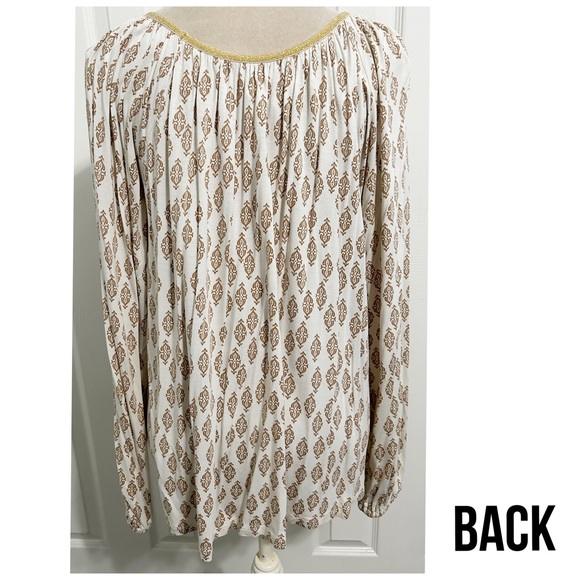 Michael Kors, Round Neckline, Long Sleeve Patterned Blouse/ Shirt - Picture 2 of 5